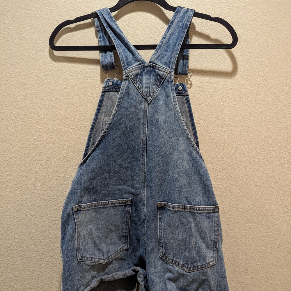 Distressed Denim Overalls - Picture 4 of 6
